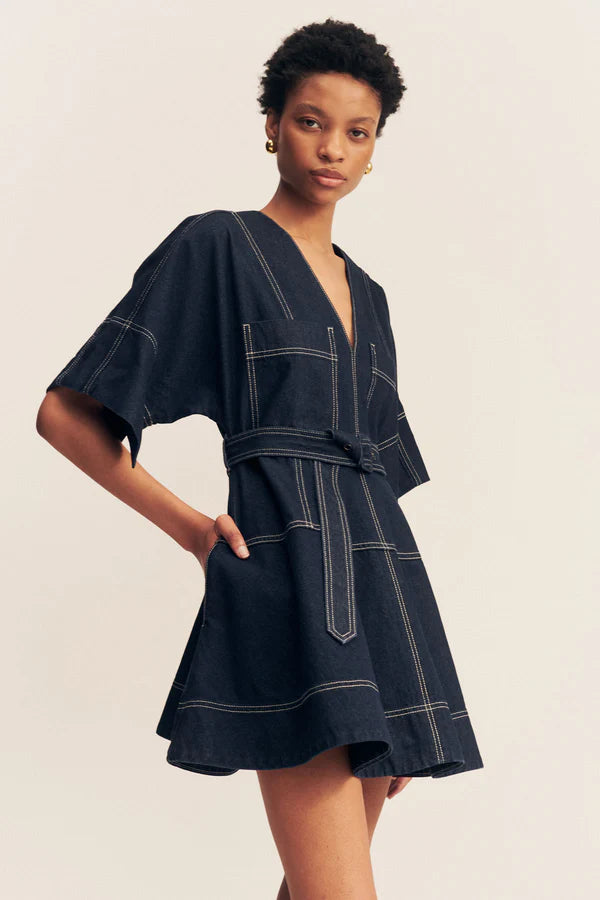 Jaques patch pocket mini dress