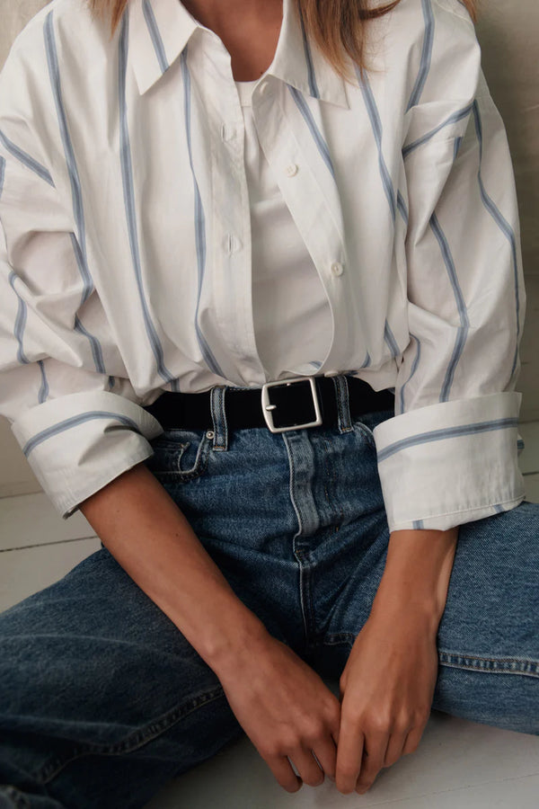 Tala Poplin Shirt Atlantic Stripe