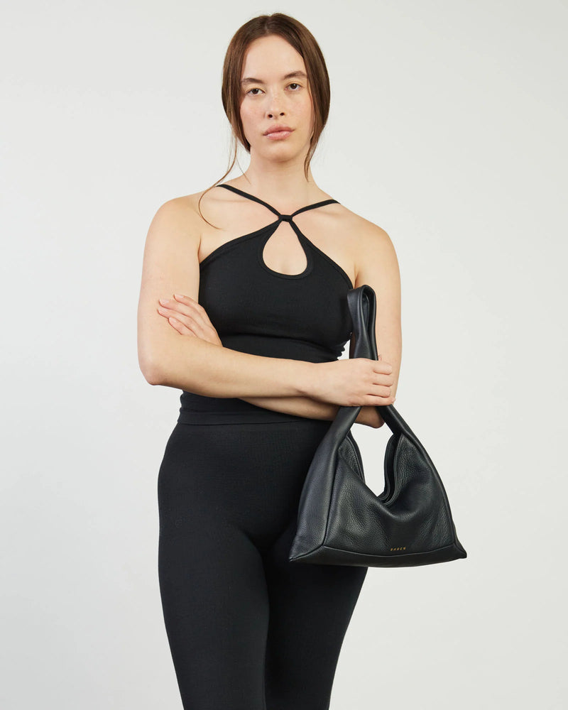 Hazel shoulder bag- black luxe
