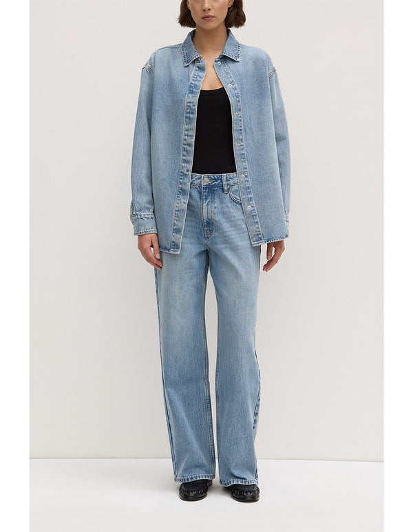 Rylee denim overshirt-indigo fade