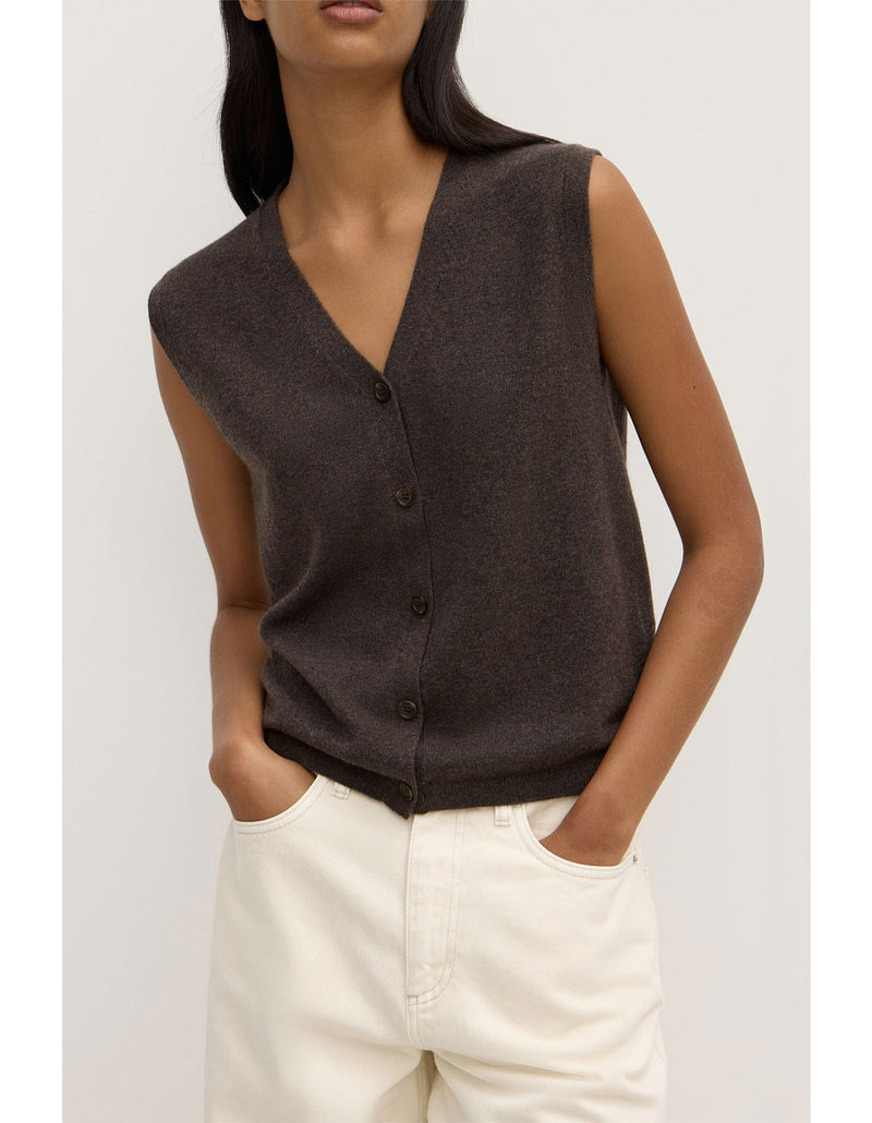 Lara cashmere knit tank-ganache
