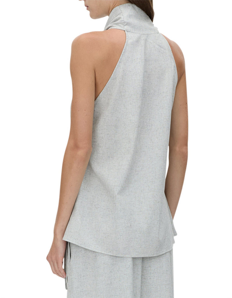 Alta wrap top- light blue marle