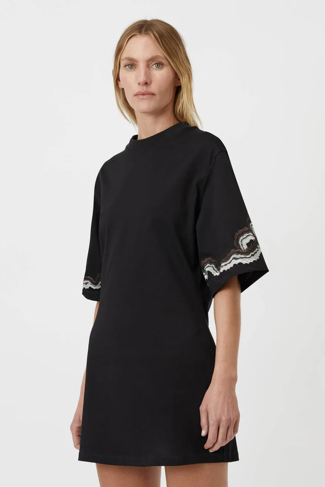 Serene tee dress- blk