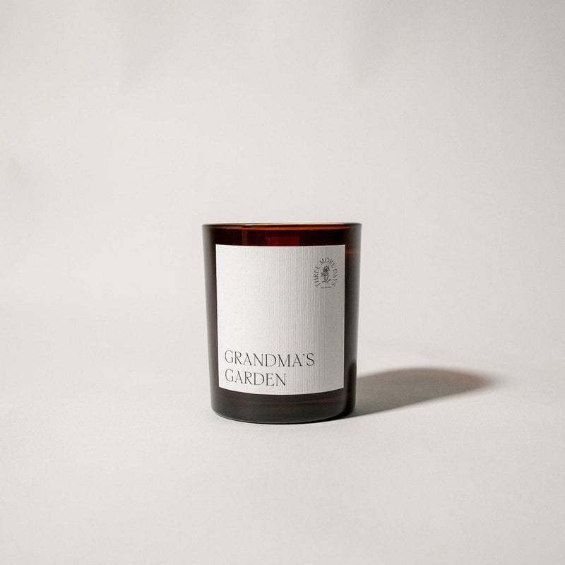 GRANDMA'S GARDEN: WHITE MUSK / BASIL / NEROLI / BERGAMOT AMBER CANDLE 200G