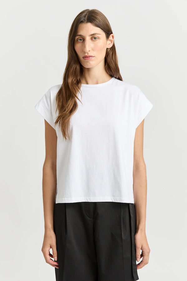 Crew neck tank- white