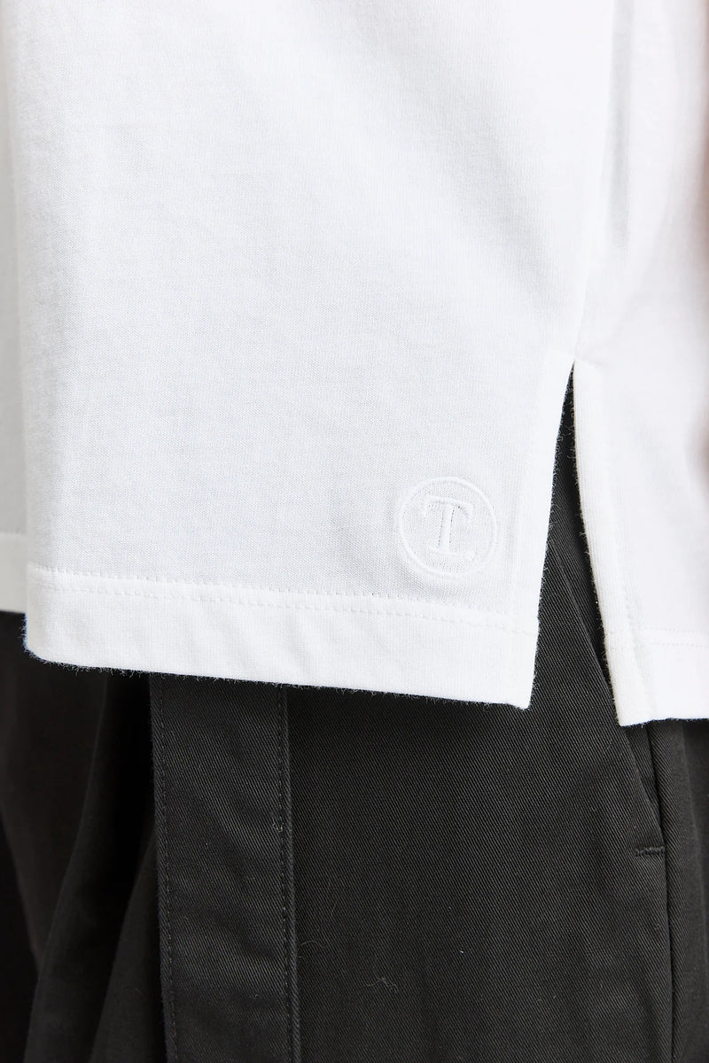 Crew neck tank- white