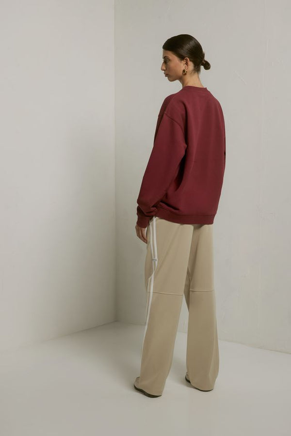 Club woods sweater- deep red