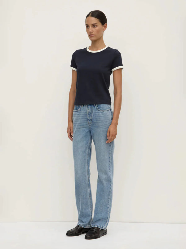 Elise ringer tee- navy/crm