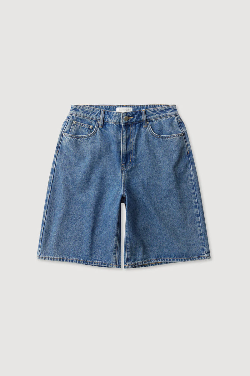 Bermuda denim short-dark stone
