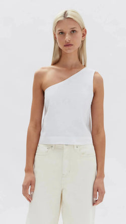 Bonnie Linen Top- White