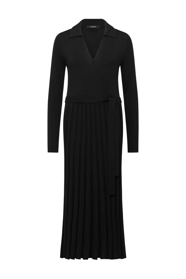 Holland merino dress- blk