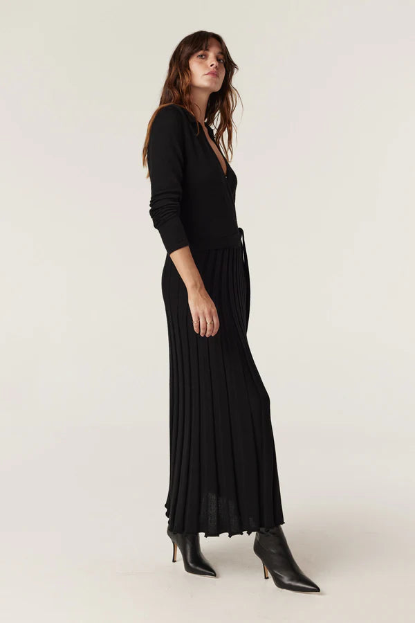 Holland merino dress- blk