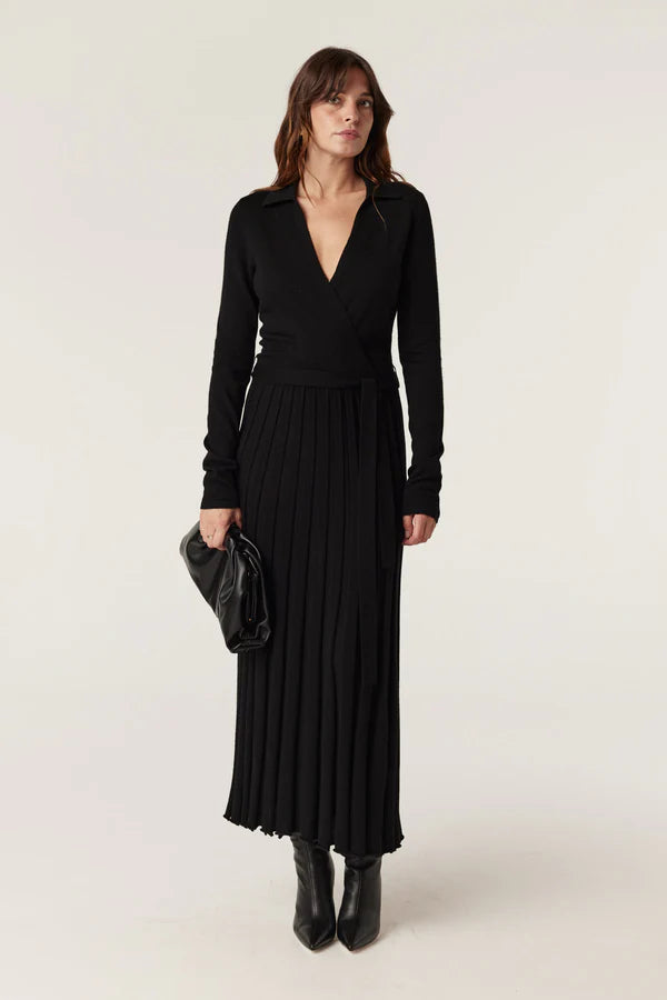 Holland merino dress- blk