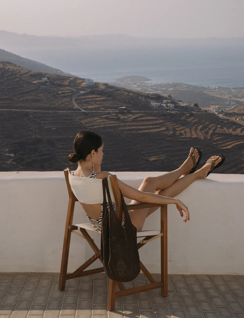 Crochet tote bag- coffee