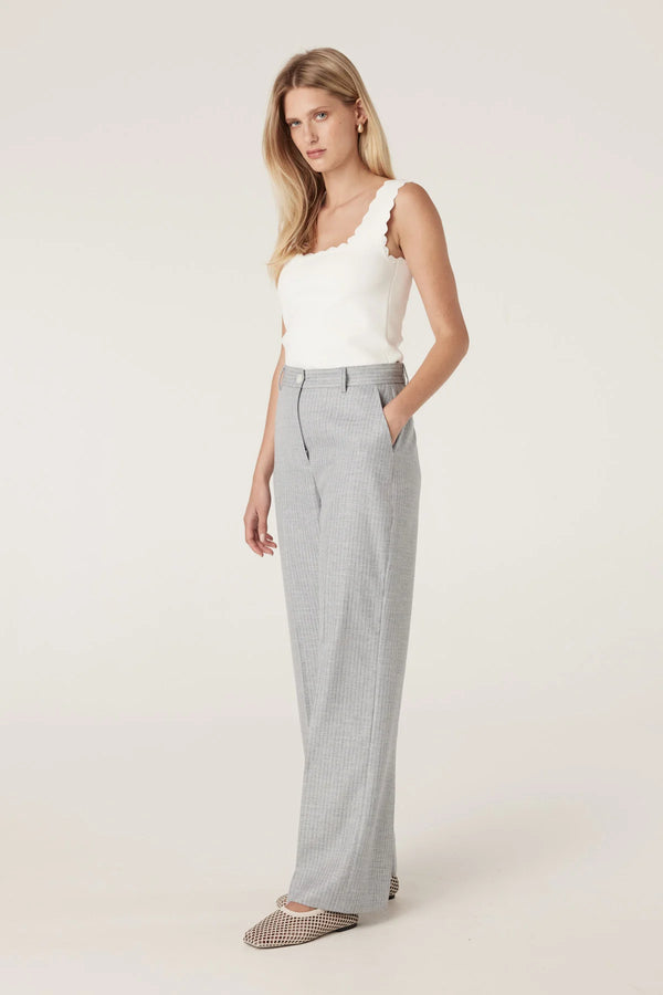 Villa crepe knit tank-white
