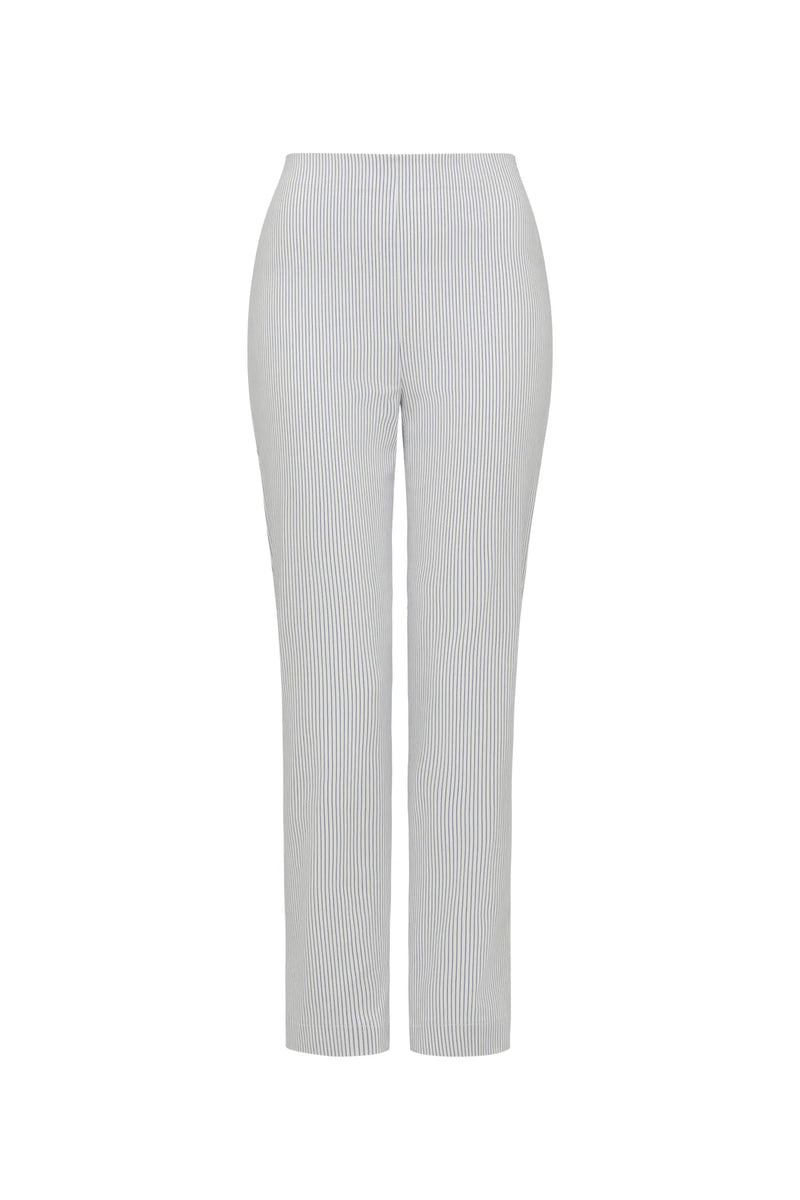 Bell pant- white navy stripe