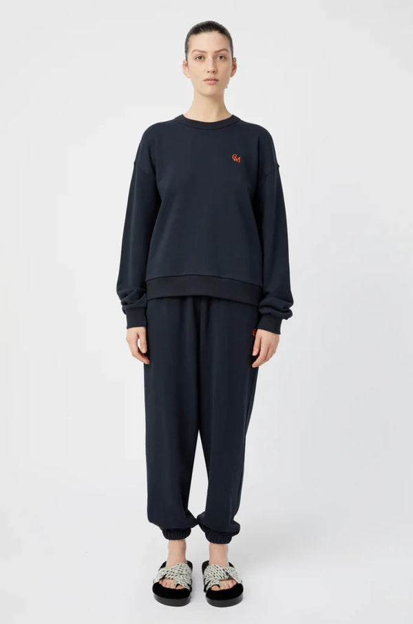 Eamon logo crew- midnight navy