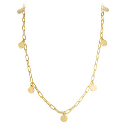 Golden beachcomber charm necklace