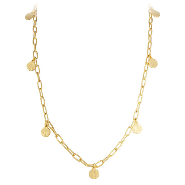 Golden beachcomber charm necklace