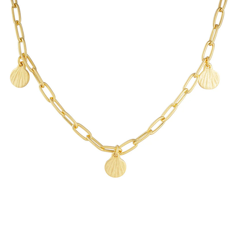 Golden beachcomber charm necklace