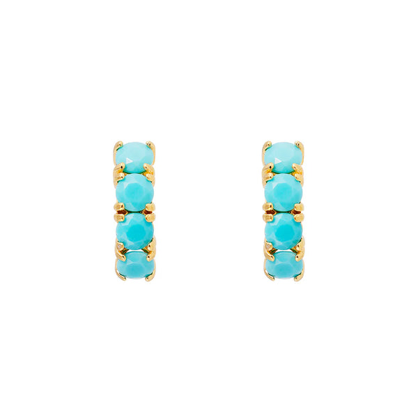 Turquoise midi hoops