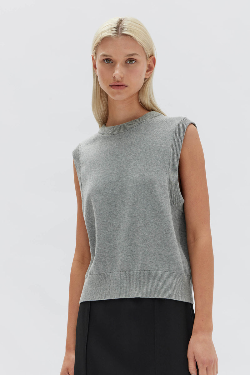 Ember Relaxed Vest Grey Marle
