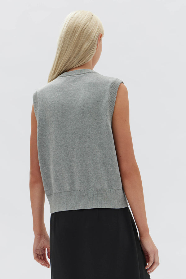 Ember Relaxed Vest Grey Marle