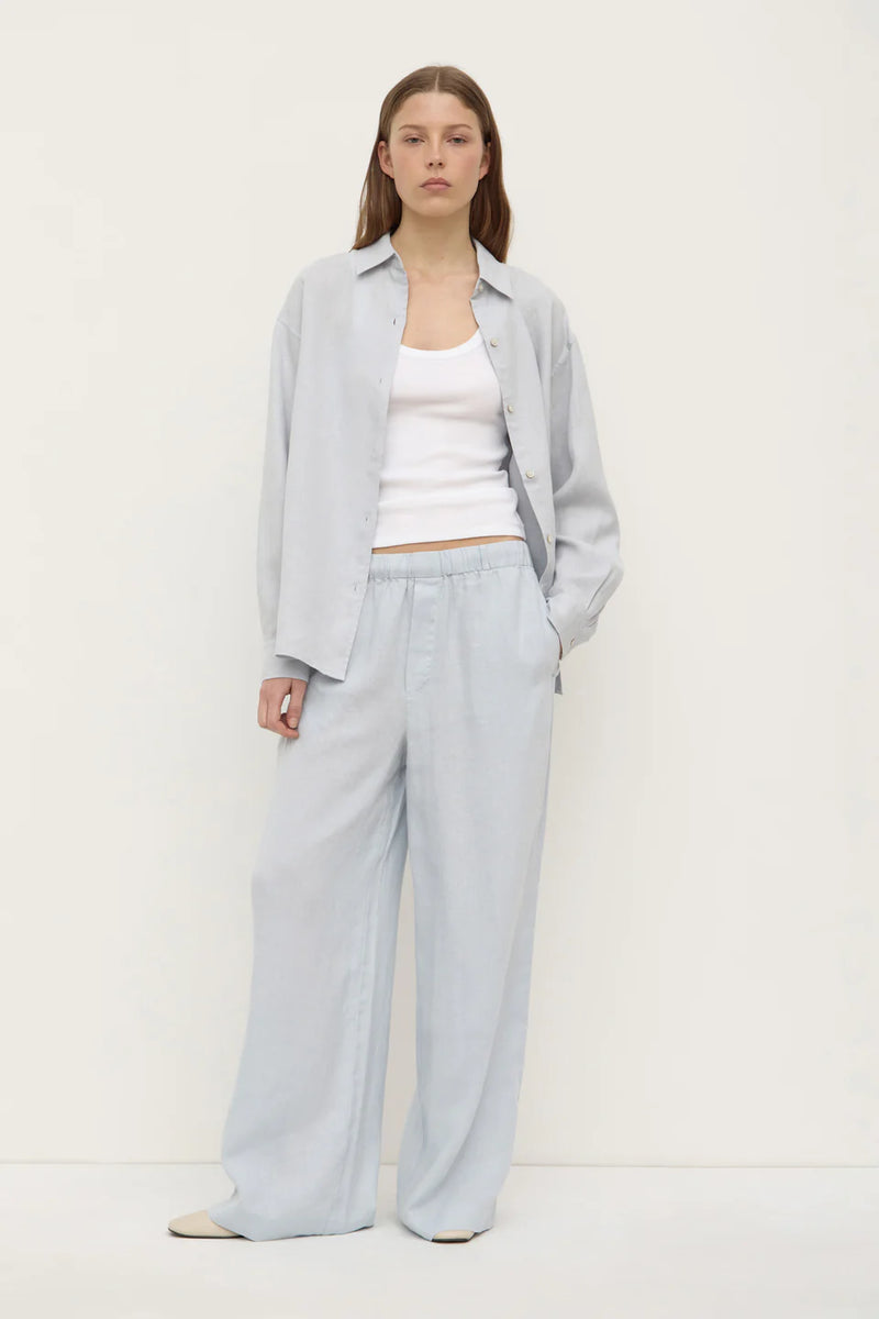 Everyday linen LS shirt-cloud