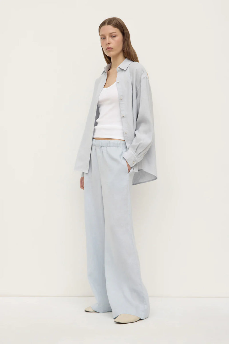 Everyday linen LS shirt-cloud