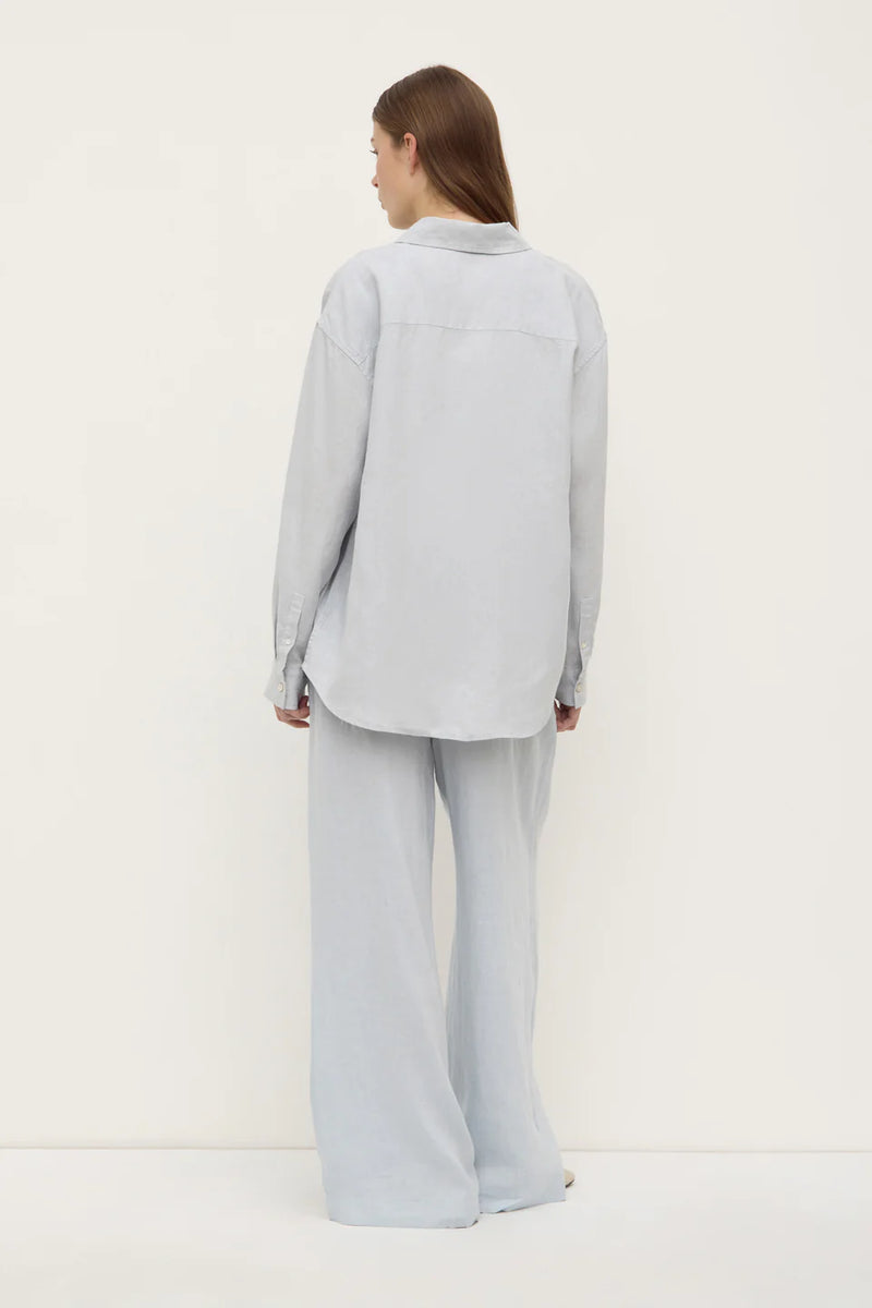 Everyday linen LS shirt-cloud
