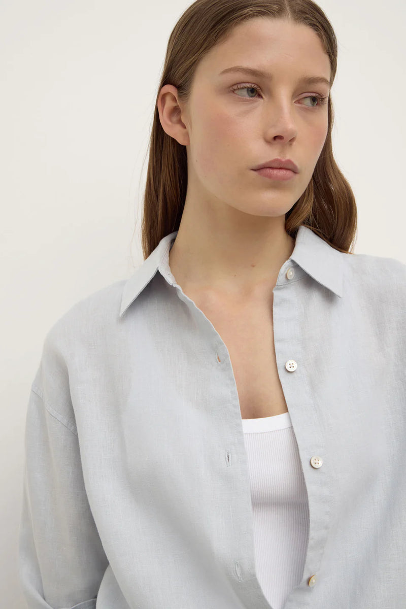 Everyday linen LS shirt-cloud