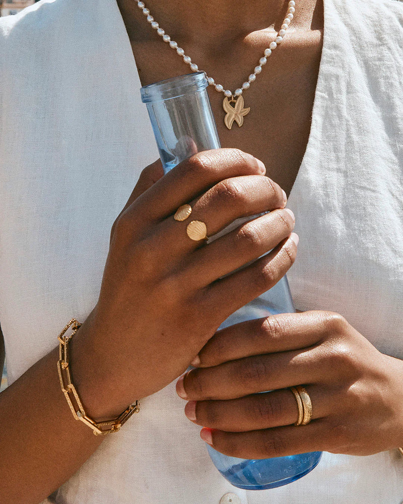 Antique gold chain bracelet
