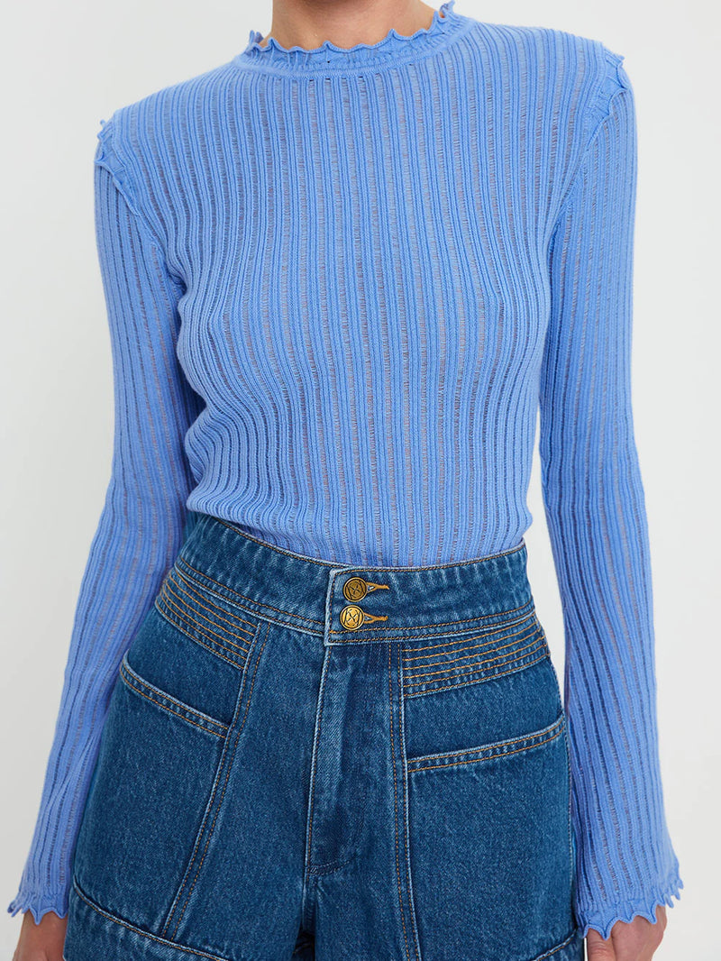 Diana knit top- blue