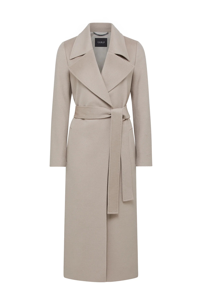 Evans wool coat- pebble