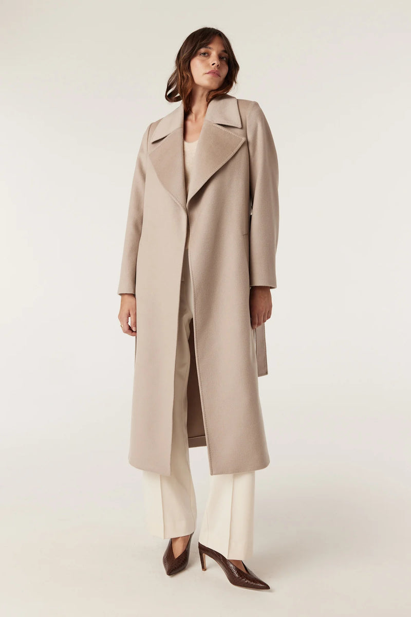 Evans wool coat- pebble