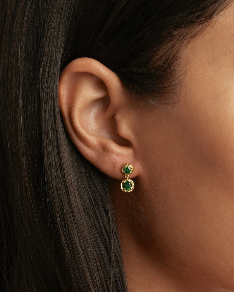 Depth of you drop earrings- gold