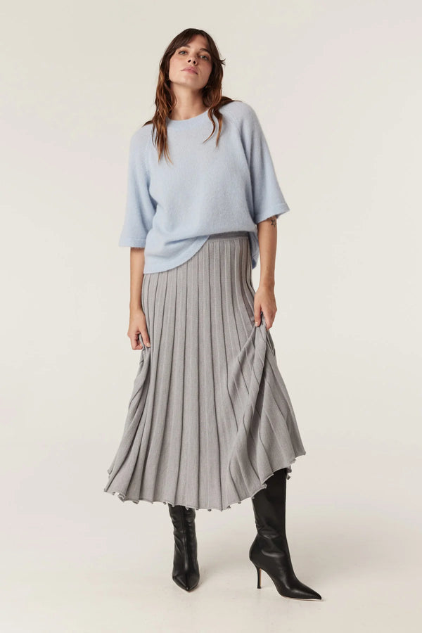 Franzi merino skirt-grey marle