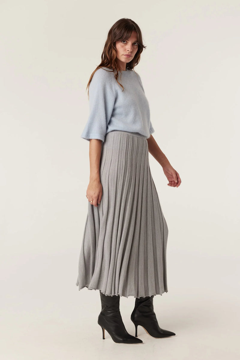 Franzi merino skirt-grey marle