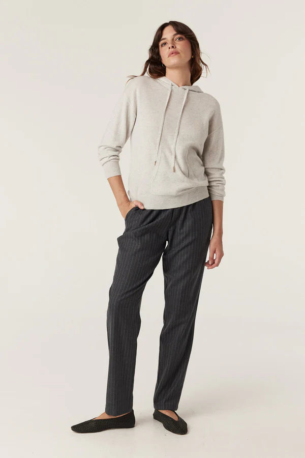 Cashwool hoodie-grey marle