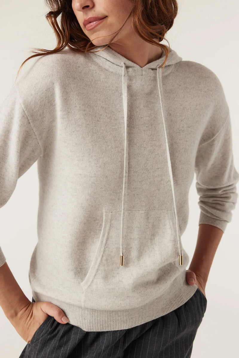 Cashwool hoodie-grey marle