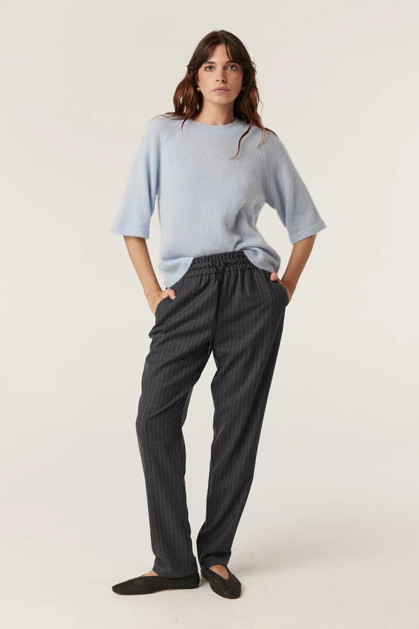 Vincent wool pant-grey pinstripe
