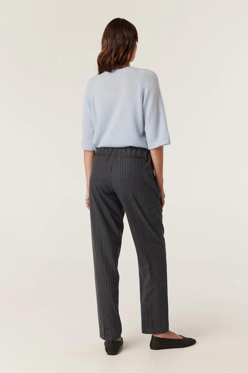 Vincent wool pant-grey pinstripe