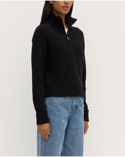 Annisha zip knit- blk