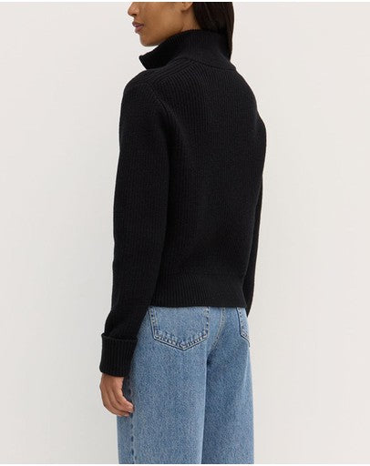 Annisha zip knit- blk