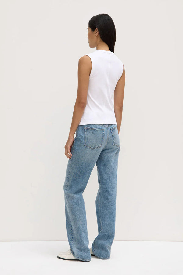 Antonia jersey tank-wht