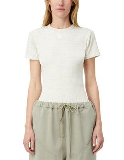 Nora fitted tee-ivory marle
