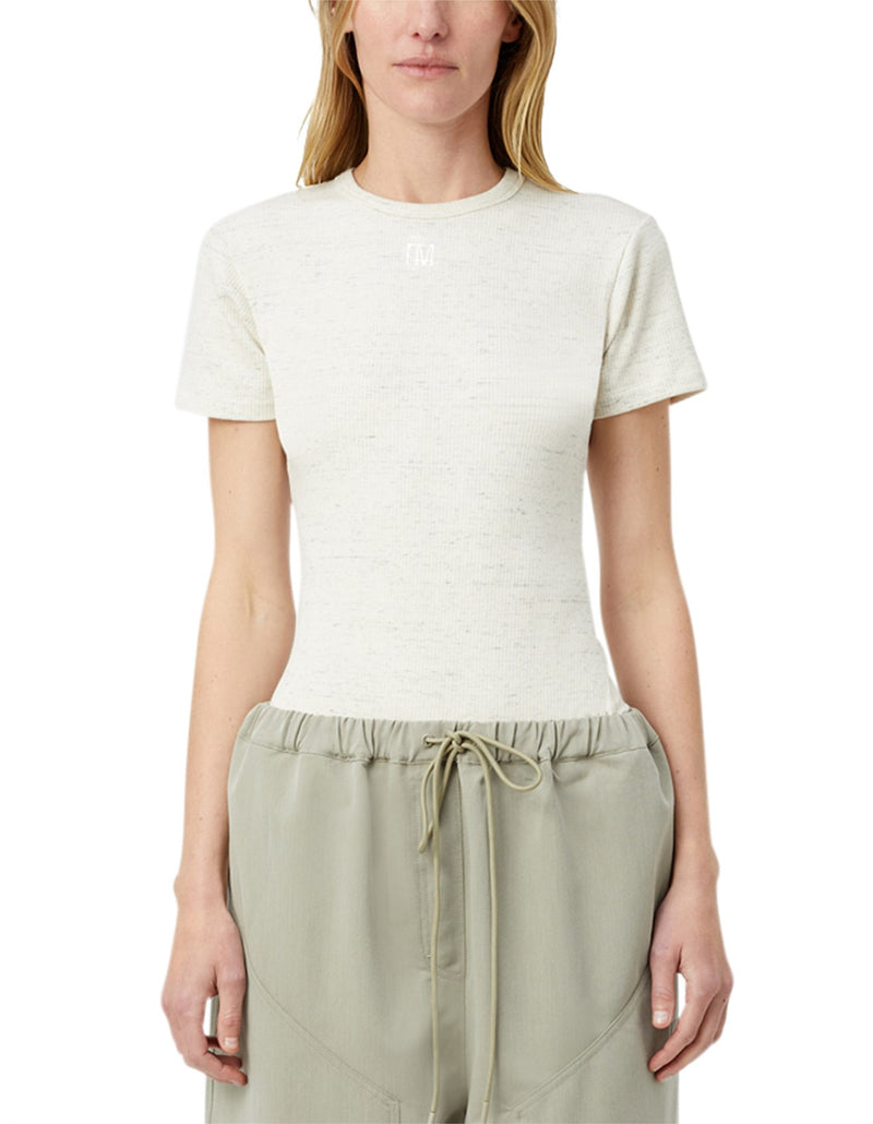 Nora fitted tee-ivory marle