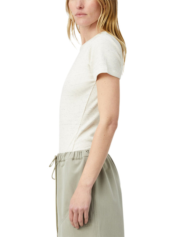 Nora fitted tee-ivory marle