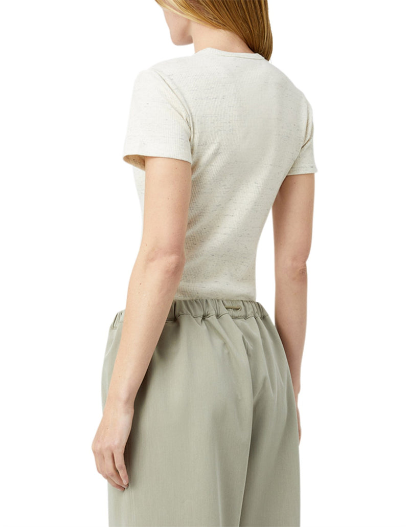 Nora fitted tee-ivory marle