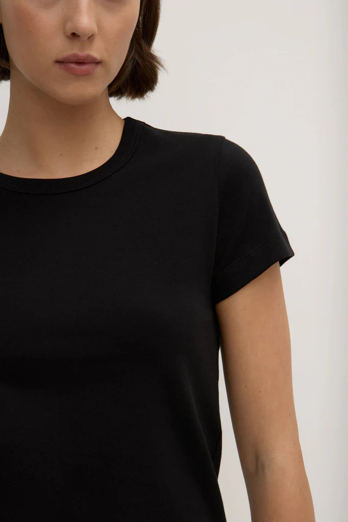 Lyla cap sleeve top-blk
